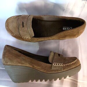 GH Bass & Co Emerson Suede Wedge Shoes Size 10 Women’s Leather Heels Excellent